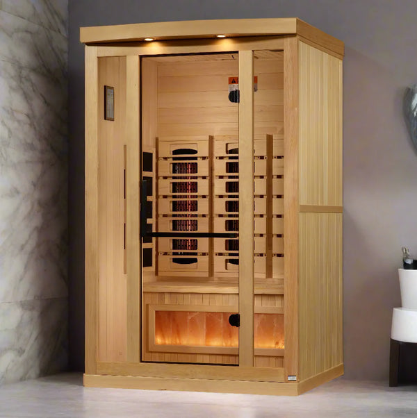 Golden Designs Reserve 1 Person Near Zero EMF Full Spectrum Infrared Sauna, GDI-8010-03