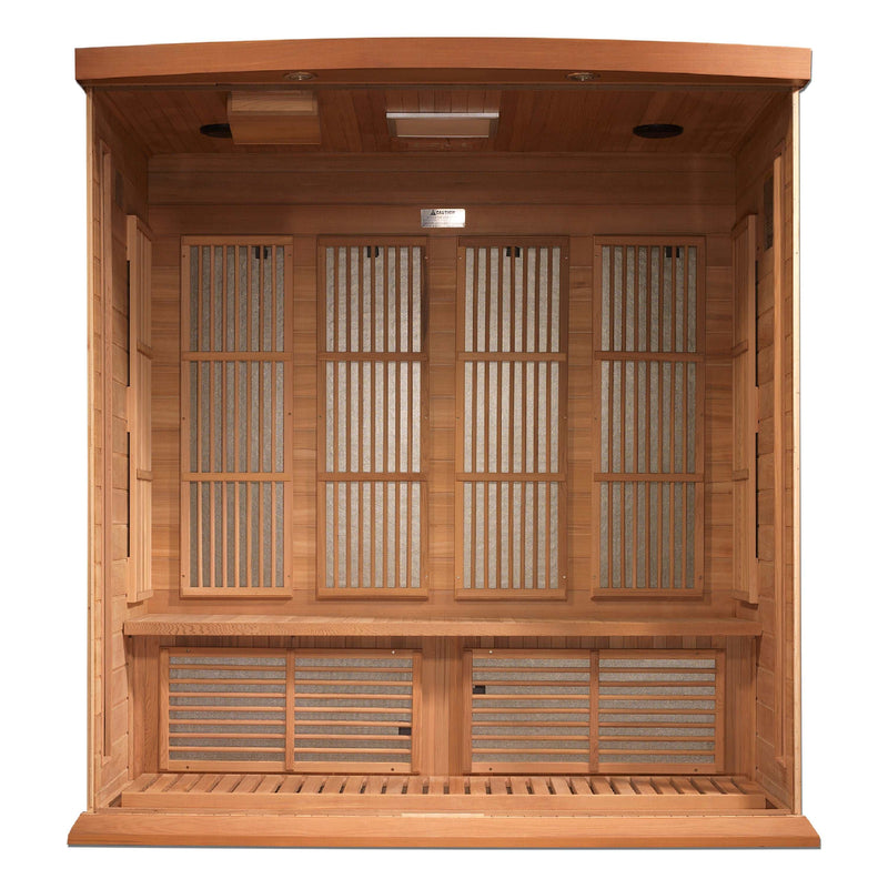 Maxxus Montilemar 4 Person Near Zero EMF FAR Infrared Canadian Red Cedar Sauna