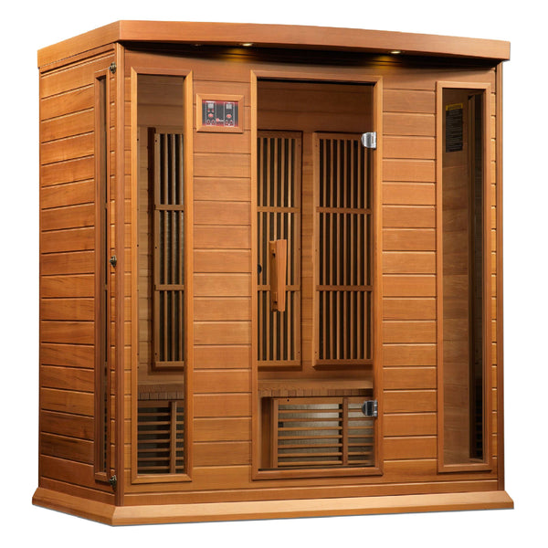 Maxxus Montilemar 4 Person Near Zero EMF FAR Infrared Canadian Red Cedar Sauna